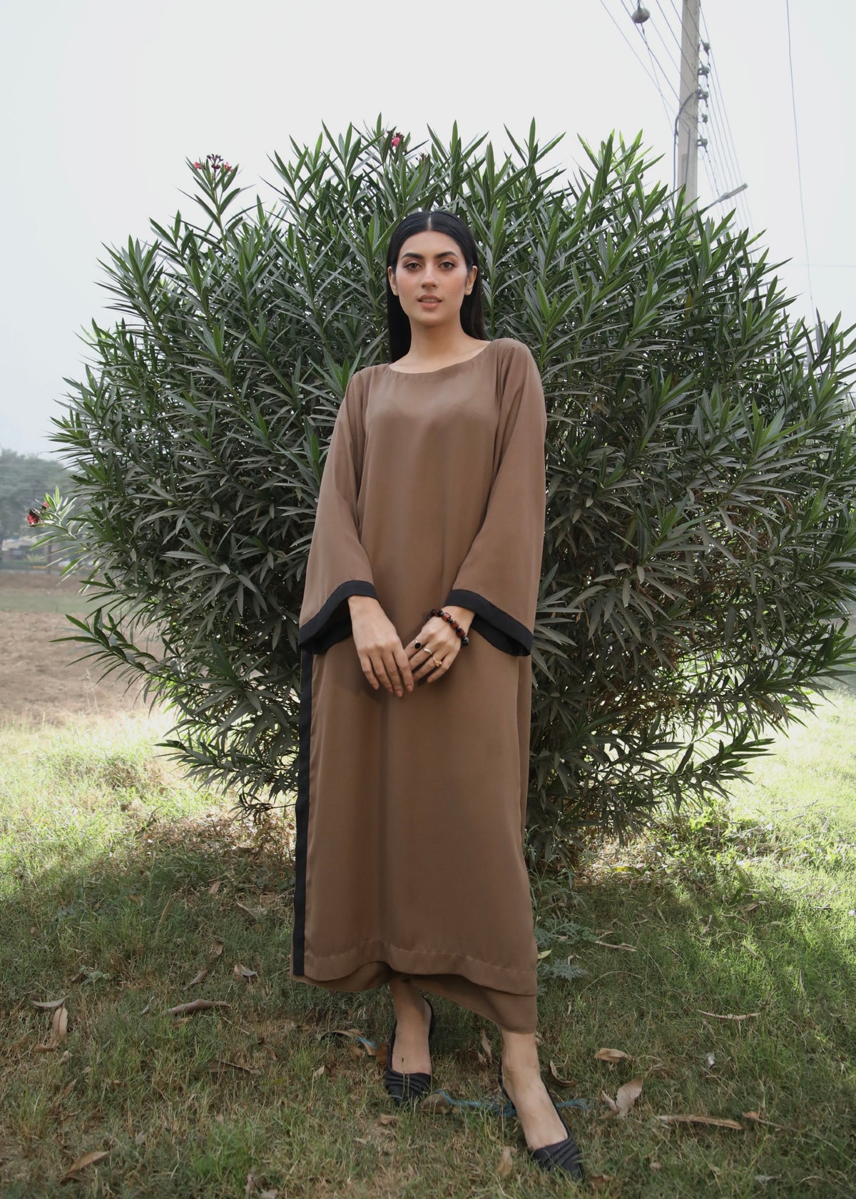 Camel with black stripes