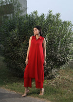 Vibrant Red thread dress