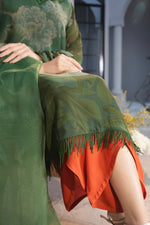 Green chiffon dress