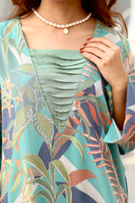 Sea green printed