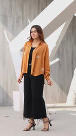 Mustard Embroidered shirt