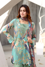 Sea green printed