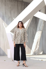 Gray embroidered shirt