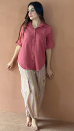 Pink boxy contrast set