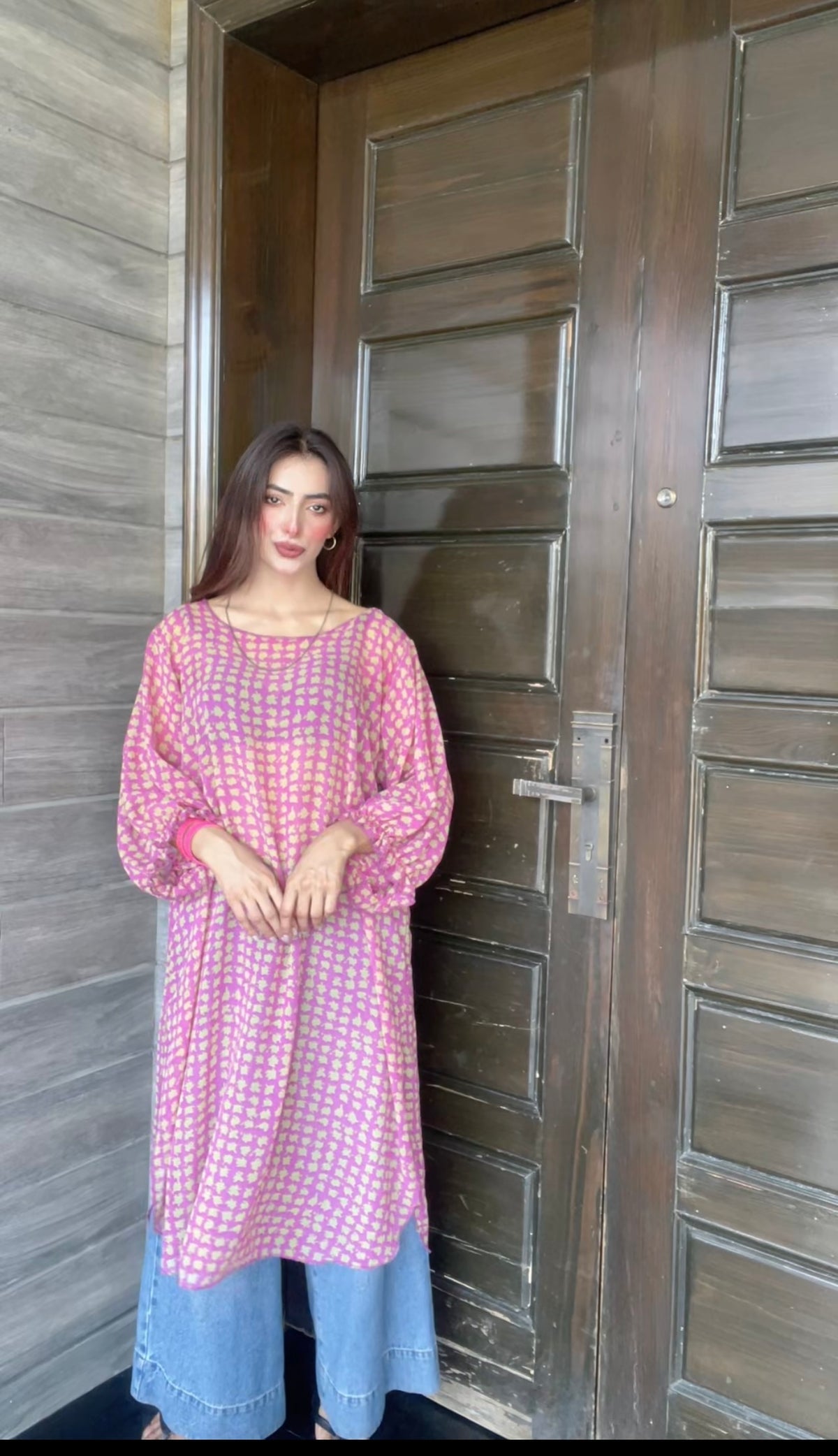 Oversized chiffon