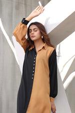 Single Contrast panel long shirt