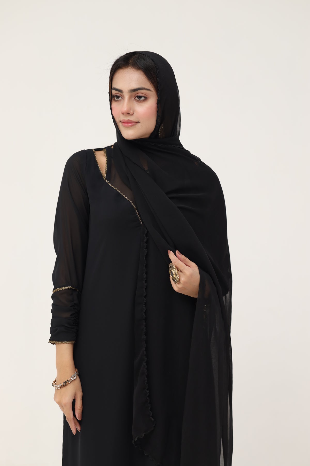 3 piece chiffon dress